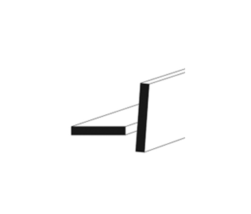 Schwarz-weißes Icon eines Flachstahls S235JR von Heinlein Stahlhandel