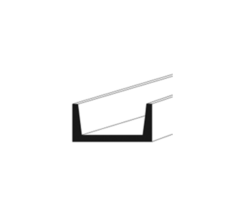 Schwarz-weißes Icon eines UNP-Formstahls von Heinlein Stahlhandel