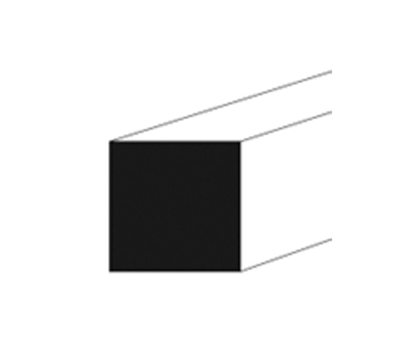 Schwarz-weißes Icon eines massiven Vierkantprofils S355J2 mit klaren Kanten, perspektivisch dargestellt, von Heinlein Stahlhandel