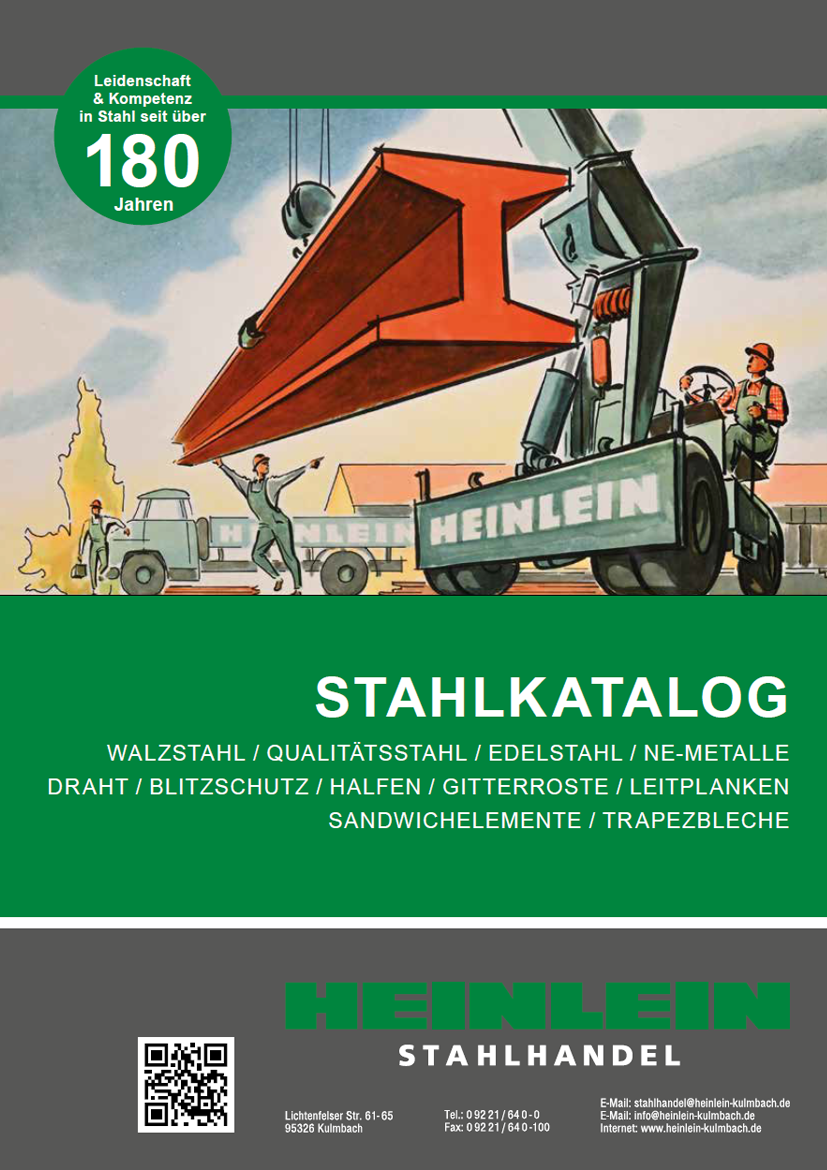 Stahlkatalog - Firma Heinlein - Stahlhandel in Kulmbach